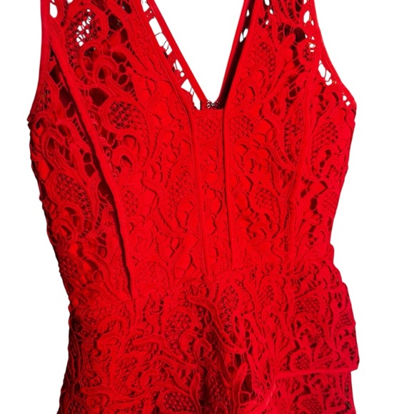 Adelyn Rae Red Lace Sun‎ Dress | Women’s Size Medium - Picture 5 of 13